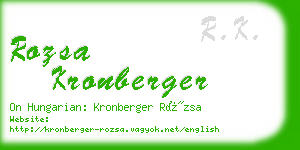 rozsa kronberger business card